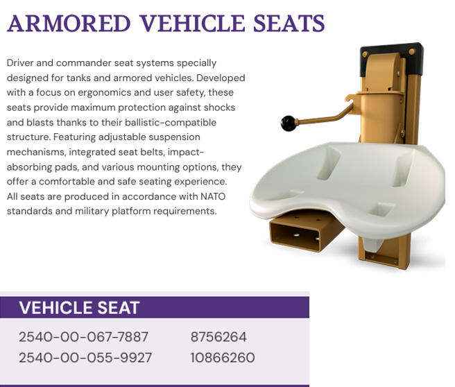 Armored Vehicle Seats